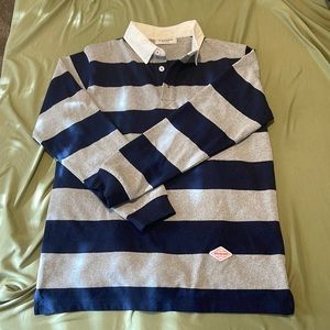 Blacksmith - Yarn Dye Striped Rugby - Grey/Navy